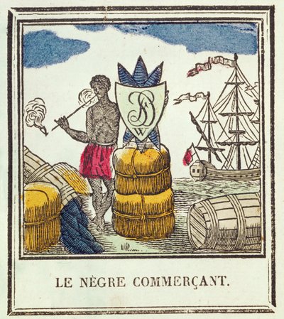 The Black Trader ، اللوحة 529 من Les Petits Metiers (xylograph) بواسطة المدرسة الفرنسية