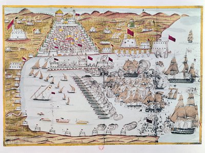 قصف الجزائر بالأساطيل الأنجلو هولندية في 27 أغسطس 1816 بواسطة المدرسة الفرنسية