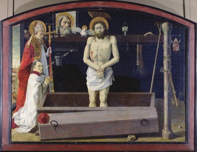 The Boulbon Altarpiece: The Trinity مع متبرع قدمته مدرسة سانت أجريكول ، بروفانس مدرسة (زيت على لوحة منقولة إلى قماش) بواسطة المدرسة الفرنسية