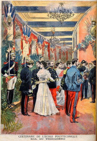 الذكرى المئوية لـ Ecole Polytechnique: كرة في Trocadero ، من الملحق المصور لمجلة Le Petit Journal ، 28 مايو 1894 (نقش) بواسطة المدرسة الفرنسية