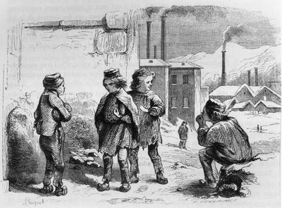 أطفال المصنع ، 1842 بواسطة المدرسة الفرنسية