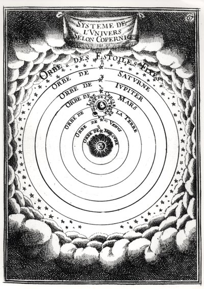 نظام كوبرنيكان ، من وصف de lUnivers بقلم Alain Manesson Mallet (1630-1706) 1683 بواسطة المدرسة الفرنسية