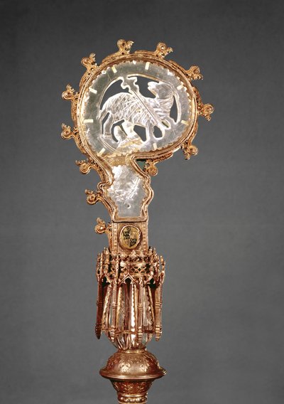 The Crozier of the Abbesses of the Cistercian Convent Abbaye du Lys (silver gilt & rock crystal) بواسطة المدرسة الفرنسية