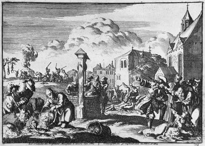 قسوة الرئيس مرسوت في نيور ضد البروتستانت ، 1684 بواسطة المدرسة الفرنسية