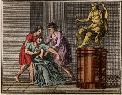 وفاة Demosthenes ، 384-322 قبل الميلاد بواسطة المدرسة الفرنسية