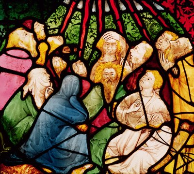 نزول الروح القدس ، ج 1400 بواسطة المدرسة الفرنسية