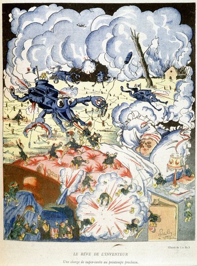 حلم المخترع - في "الحربة" بتاريخ 25/10/1917. بواسطة المدرسة الفرنسية