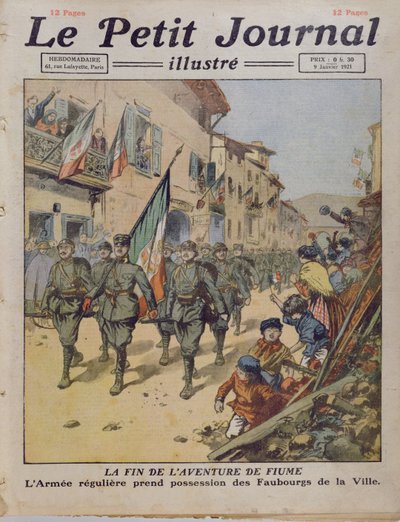 نهاية مغامرة فيومي ، من لو بيتيت جورنال ، 9 يناير 1921 بواسطة French School