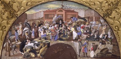 سوق السمك في Les Halles ، c.1660 بواسطة المدرسة الفرنسية