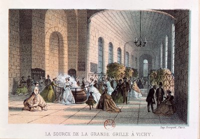 مصدر مياه Grande Grille في فيشي ، منتصف القرن التاسع عشر بواسطة المدرسة الفرنسية