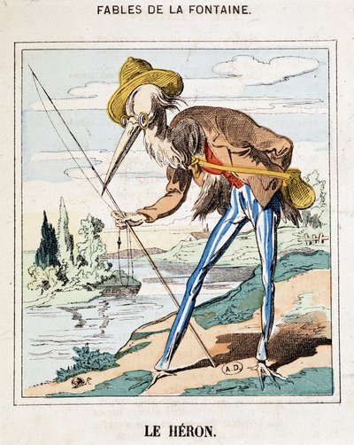 The Heron (Fables de La Fontaine) بواسطة المدرسة الفرنسية