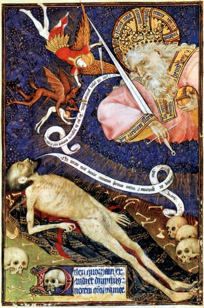 الحكم الأخير ، توضيح من Les Grandes Heures de Rohan ، 1430 بواسطة المدرسة الفرنسية