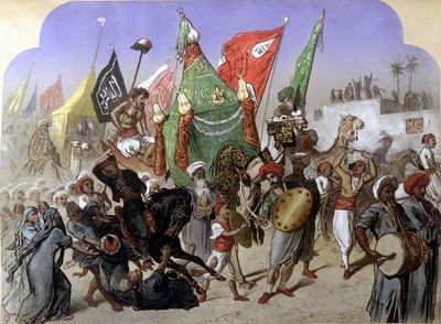 المحمل: عودة سجادة مكة المقدسة - في "مصر الحديثة" ، بقلم هنري دي مونتي ، عدد 1870 بواسطة المدرسة الفرنسية