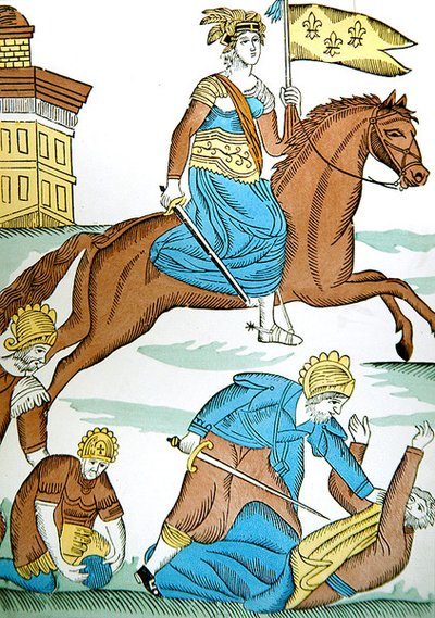 خادمة أورليانز ، حوالي عام 1820 (لون ليثو) بواسطة المدرسة الفرنسية