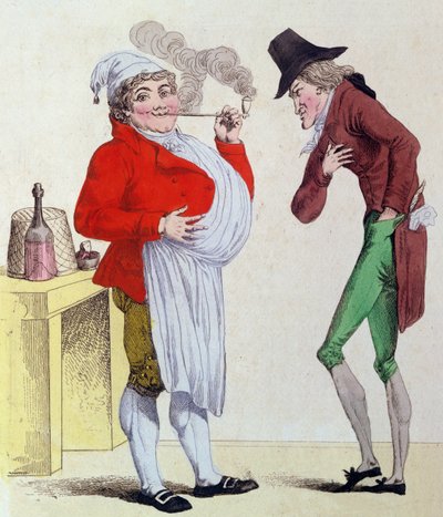 الرجل بلا قلق والرجل بدون نقود ، مايو 1815 (نقش الألوان) بواسطة المدرسة الفرنسية