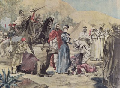 زواج امرأة أوروبية من زعيم عربي ، من لو بيتيت جورنال ، 1899 بواسطة المدرسة الفرنسية