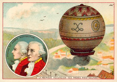The Montgolfier Brothers first balloon ascent بواسطة المدرسة الفرنسية
