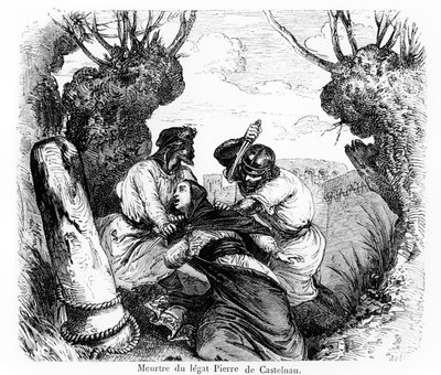 قتل المندوب البابوي بيير دي كاستيلنو ، 1860-1880 بواسطة المدرسة الفرنسية