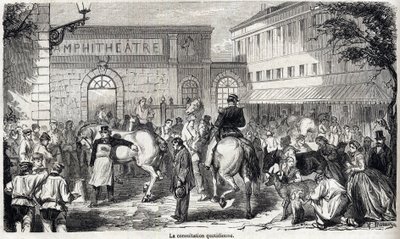 المدرسة البيطرية الوطنية في Alfort - Les grandes écoles de France - مدرسة Maison Alfort البيطرية في عام 1866 - الاستشارة اليومية - نقش في "Le monde illustrious" لعام 1866 بواسطة المدرسة الفرنسية