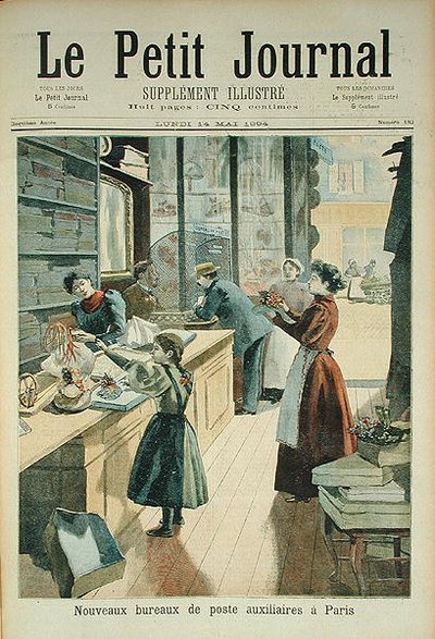 مكتب البريد المساعد الجديد في باريس ، من لو بيتيت جورنال ، 18 مايو 1894 بواسطة المدرسة الفرنسية