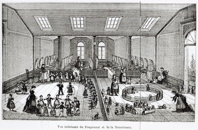 الحضانة في عائلة غويز ، من Solutions Sociales بقلم جان بابتيست أندريه غودين (1817-1888) ، باريس ، 1871 بواسطة المدرسة الفرنسية