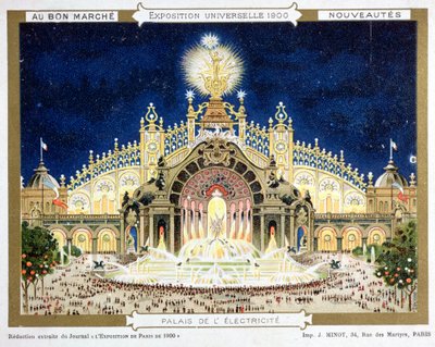 قصر الكهرباء في المعرض العالمي، من كتالوج متجر "لو بون ماركي بواسطة المدرسة الفرنسية