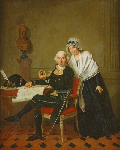 والدا جان أندوش جونوت (1771-1813) دوق أبرانتس ، قبل 1806 بواسطة المدرسة الفرنسية