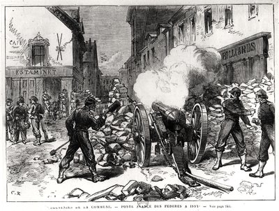 كومونة باريس: حاجز في إيسي ، 2 مايو 1871 (النقش) (وزن الصورة) بواسطة المدرسة الفرنسية