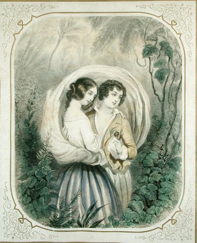 العودة من المسيرة ، من Paul et Virginie هنري برناردين دي سان بيير (1737-1814) بواسطة المدرسة الفرنسية
