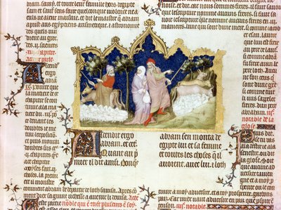 الفصل بين إبراهيم ولوط ، من الكتاب المقدس جان دي سي ، 1355 بواسطة French School