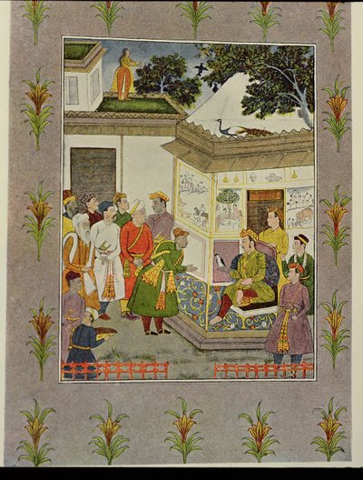 ركع المسافر أمام الملك ، رسم إيضاحي لـ "قصة المدينة البرونزية" من "الليالي العربية" بواسطة المدرسة الفرنسية