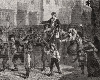 انتصار مارات ، 24 أبريل 1793 ، من "تاريخ الثورة الفرنسية" بواسطة لويس بلانك (1811-1882) بواسطة المدرسة الفرنسية