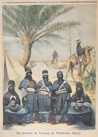 قافلة الطوارق في الشتاء فيلودروم ، توضيح من لو بيتيت جورنال ، 4 يونيو 1894 بواسطة المدرسة الفرنسية
