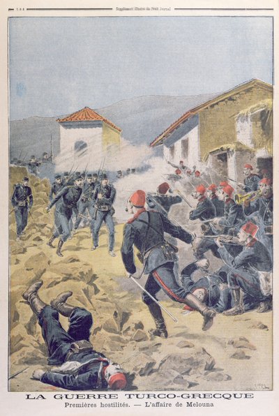 الحرب التركية اليونانية ، من لو بيتيت جورنال ، مايو 1897 بواسطة المدرسة الفرنسية