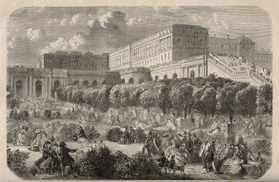The Versailles Orangerie - Orangerie du chateau de Versailles - نقش في "" PATRIE - صورة وصف مقتضب لفرنسا في 6 مجلدات بواسطة LUCIEN HUARD - نهاية القرن التاسع عشر بواسطة المدرسة الفرنسية