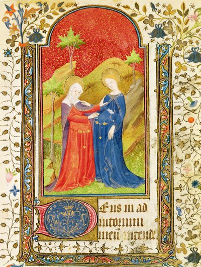 الزيارة ، من Les Heures dIsabelle la Catholique بواسطة المدرسة الفرنسية