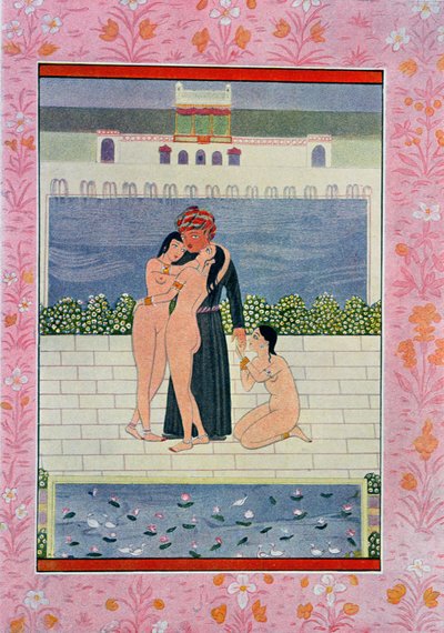 حفل زفاف حسن بدر الدين ، رسم من الليالي العربية ، 1895 (نقش ملون) بواسطة المدرسة الفرنسية