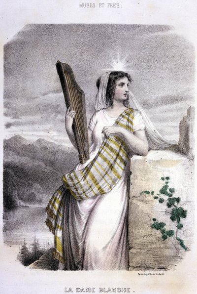 السيدة البيضاء ، رسم توضيحي من "Les Femmes Mythologiques" بواسطة المدرسة الفرنسية