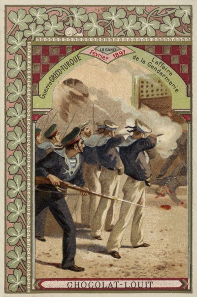 قضية الدرك ، خانيا ، كريت ، الحرب اليونانية التركية ، فبراير 1897 بواسطة المدرسة الفرنسية