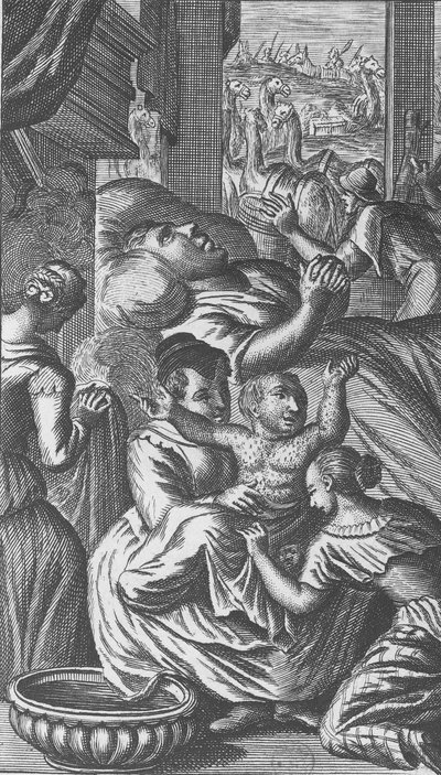 ولادة Pantagruel ، رسم توضيحي من "Gargantua and Pantagruel" بقلم فرانسوا رابليه (نقش) بواسطة المدرسة الفرنسية