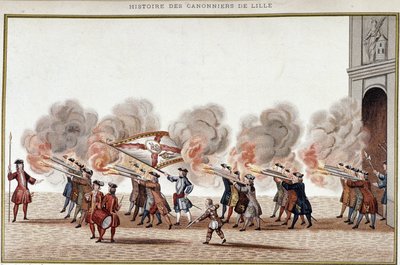 The confrerie of Sainte-Barbe (Sainte Barbe) leaving his hotel to go to Place d