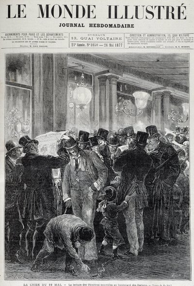 أزمة 16 مايو: قراءة الصحف - في "Le monde اللامع" في مايو 1877 بواسطة المدرسة الفرنسية