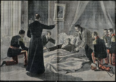 أعطته وفاة فيليكس فور (1841-1899) ، رئيس فرنسا ، آبي رينو الغفران. نقش في "" Le Pelerin "" 26/02/1899. بواسطة المدرسة الفرنسية