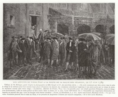 نواب الولاية الثالثة على باب سال ديس ، 23 يونيو 1789 بواسطة المدرسة الفرنسية