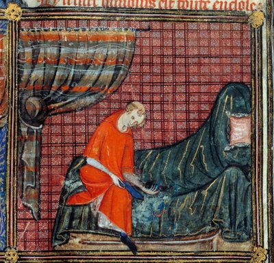 الحلم بالتفصيل: فساتين ذا لوفر. صورة مصغرة في "" Roman de la rose "بقلم جان دي مون أو جان دي ميونغ أو جان شوبينيل ، وجان كلوبينيل (الإصدار 1240-1305) ، حوالي 1370. شانتيلي ، متحف كوندي بواسطة المدرسة الفرنسية