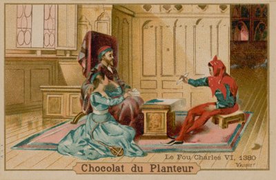 الأحمق وتشارلز السادس ، ملك فرنسا (1368-1422) بواسطة French School