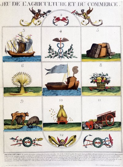 The game of agriculture and commerce. بواسطة المدرسة الفرنسية