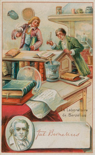 معمل الكيميائي السويسري Jons Jacob Berzelius بواسطة المدرسة الفرنسية