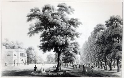 الشارع الرئيسي في براتر ، فيينا ، 1821 بواسطة المدرسة الفرنسية