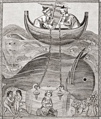 العالم البحري وفقًا لمفاهيم العصور الوسطى ، من العلوم والأدب في العصور الوسطى بقلم Paul Lacroix Pub. لندن 1878 بواسطة المدرسة الفرنسية